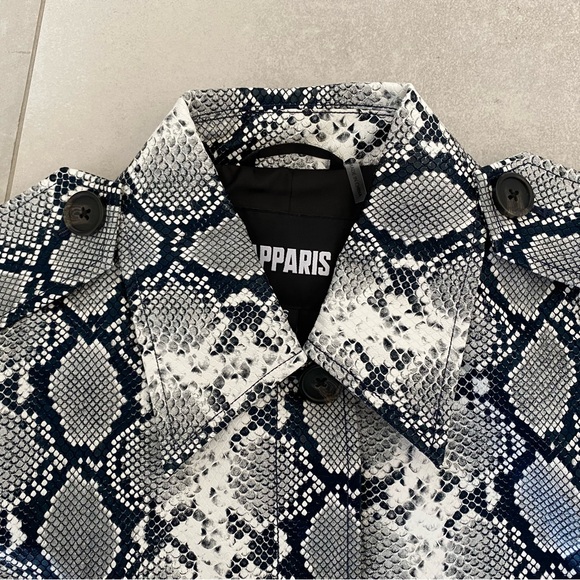 NWT APPARIS INGRID PYTHON TRENCH COAT - Picture 5 of 15